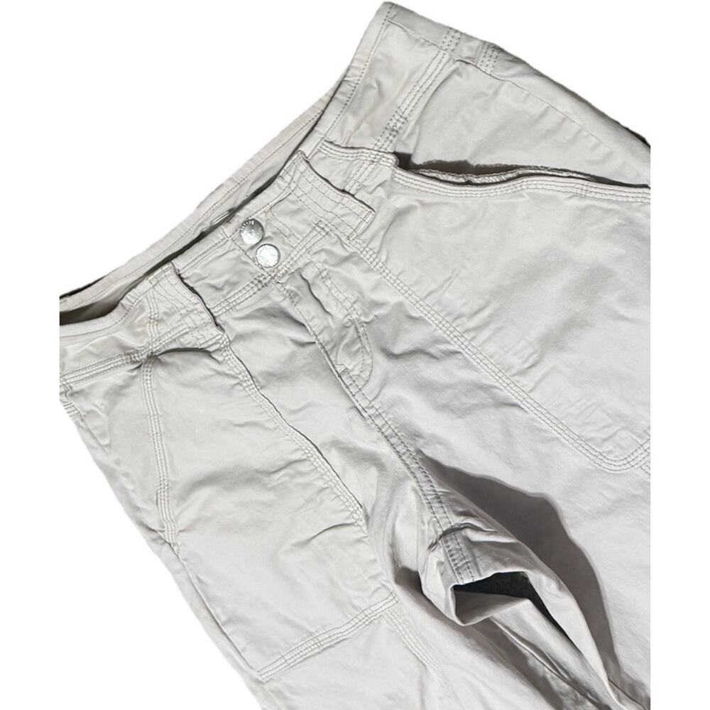 Garage Khaki Cargo Pants Sz 5 Juniors Y2K 2000s Utility Boot Cut Pockets Beige - Picture 3 of 11